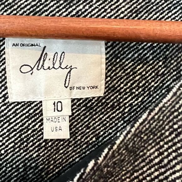 Milly Wool Blend Sleeveless Chain Tweed Dress - Picture 4 of 5
